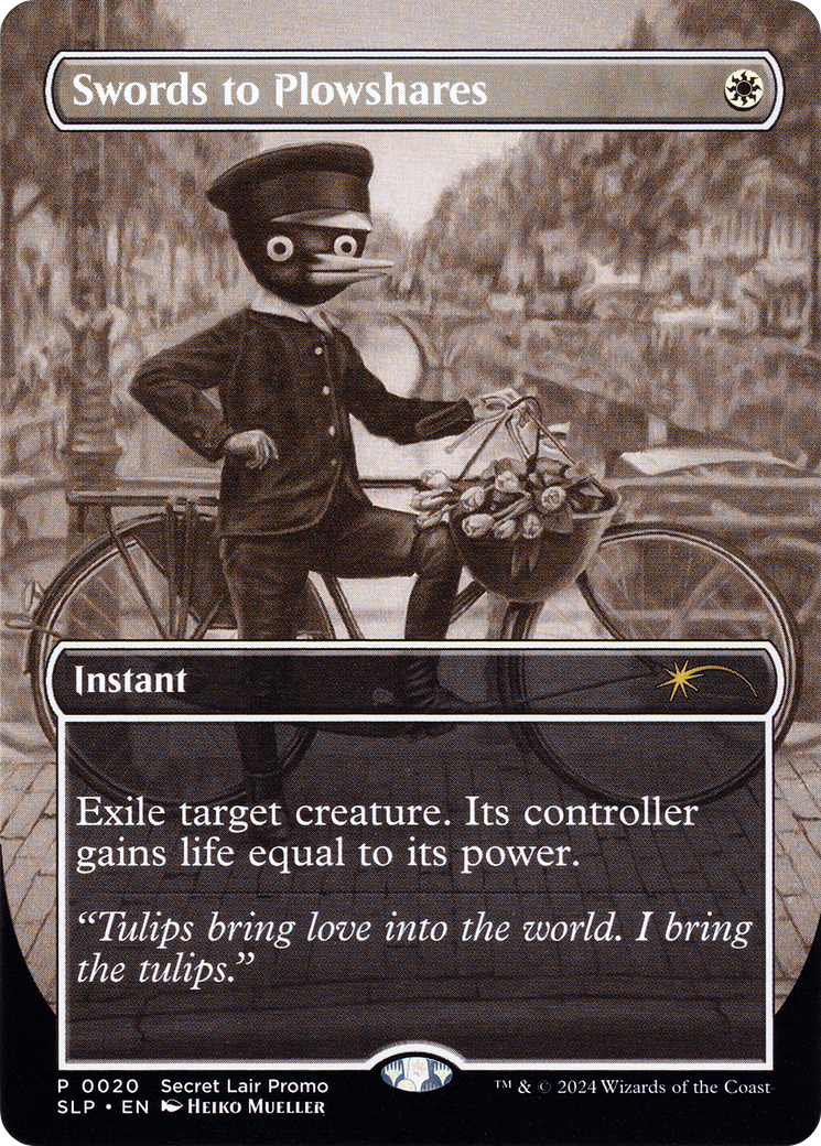 Swords to Plowshares (SLP-020) - Secret Lair Showdown (Borderless) - Premium MTG Single from Wizards of the Coast - Just $1.32! Shop now at Game Crave Tournament Store