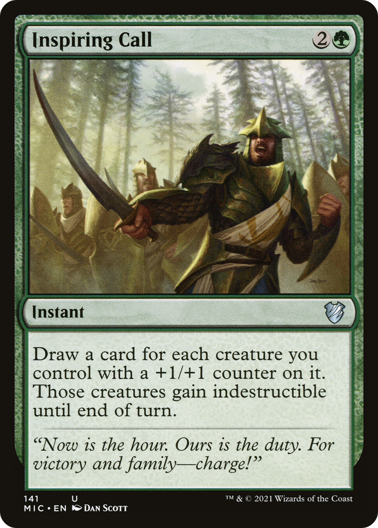 Inspiring Call (MIC-141) - Midnight Hunt Commander - Premium MTG Single from Wizards of the Coast - Just $0.26! Shop now at Game Crave Tournament Store