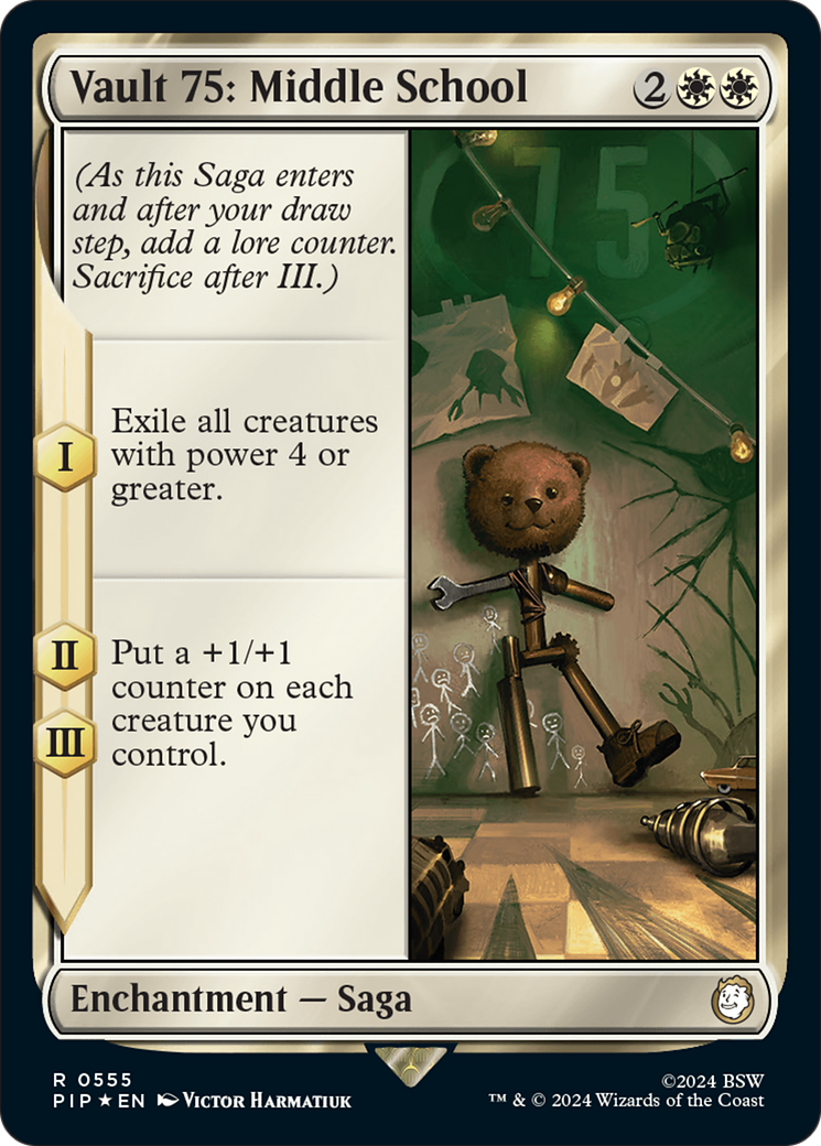 Vault 75: Middle School (PIP-555) - Fallout Foil - Premium MTG Single from Wizards of the Coast - Just $5.72! Shop now at Game Crave Tournament Store