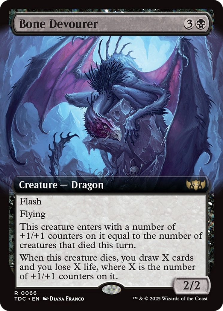 Bone Devourer (TDC-066) - Tarkir: Dragonstorm Commander: (Extended Art) - Premium MTG Single from Wizards of the Coast - Just $0.11! Shop now at Game Crave Tournament Store