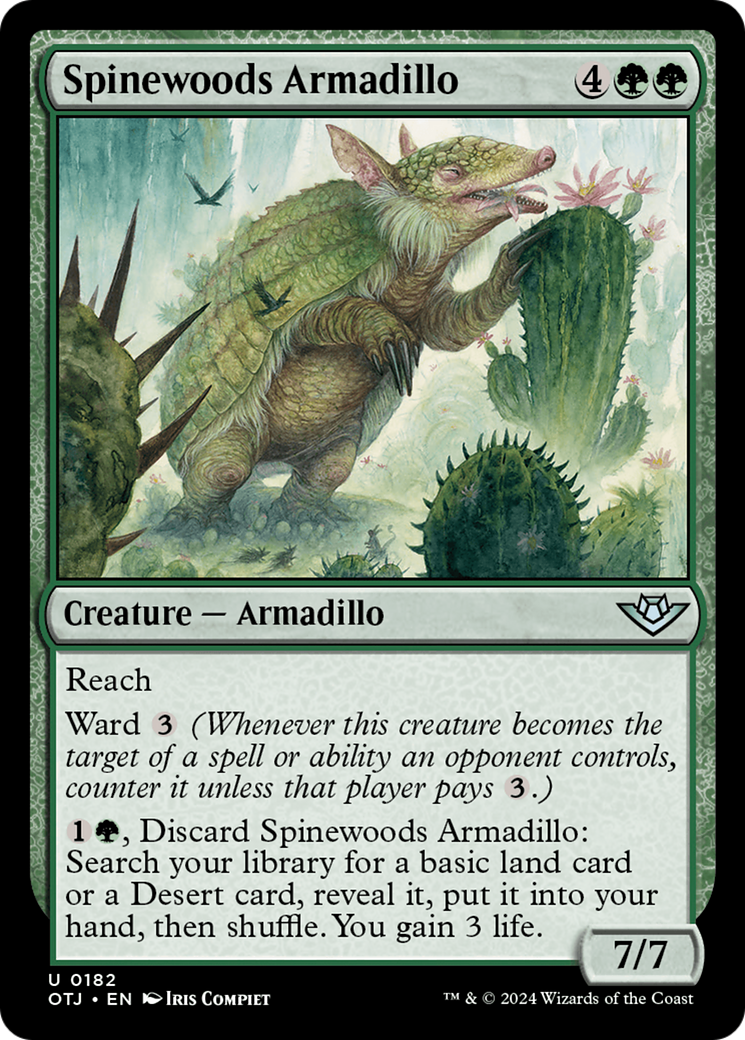 Spinewoods Armadillo (OTJ-182) - Outlaws of Thunder Junction - Premium MTG Single from Wizards of the Coast - Just $0.25! Shop now at Game Crave Tournament Store