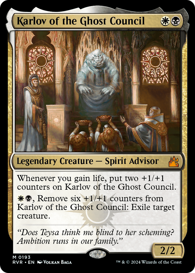 Karlov of the Ghost Council (RVR-193) - Ravnica Remastered - Premium MTG Single from Wizards of the Coast - Just $8.02! Shop now at Game Crave Tournament Store