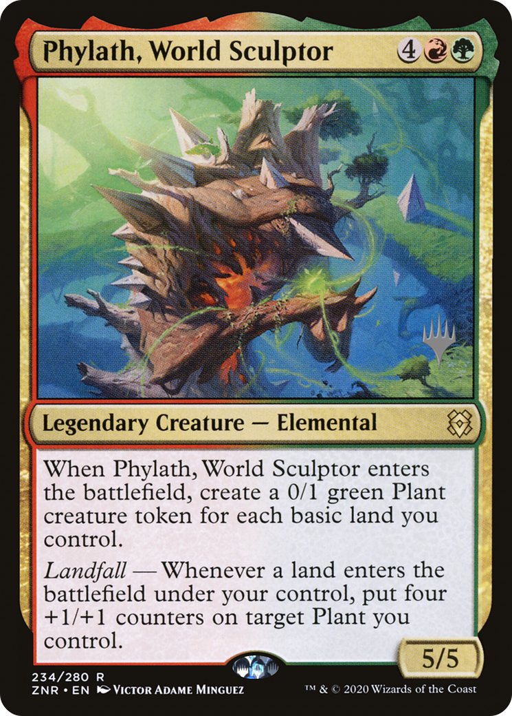 Phylath, World Sculptor (PZNR-234P) - Zendikar Rising Promos Foil