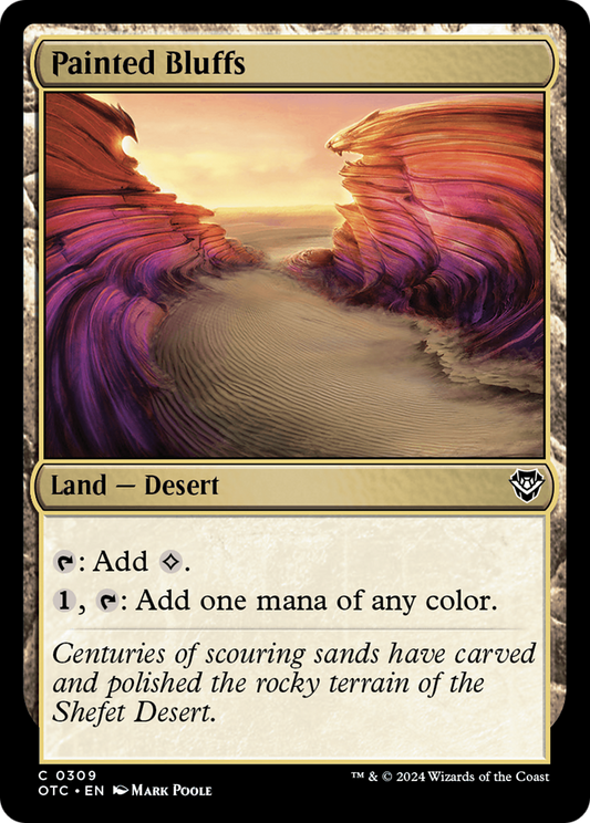Painted Bluffs (OTC-309) - Outlaws of Thunder Junction Commander - Premium MTG Single from Wizards of the Coast - Just $0.25! Shop now at Game Crave Tournament Store