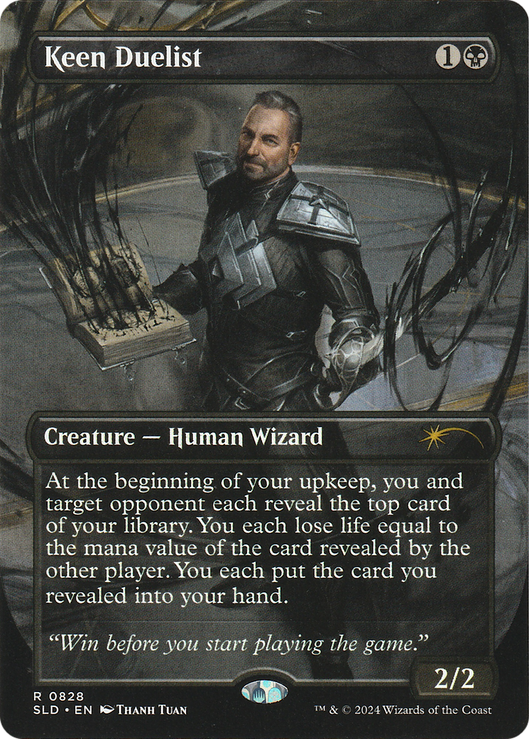 Keen Duelist (SLD-828) - Secret Lair Drop (Borderless) - Premium MTG Single from Wizards of the Coast - Just $0! Shop now at Game Crave Tournament Store
