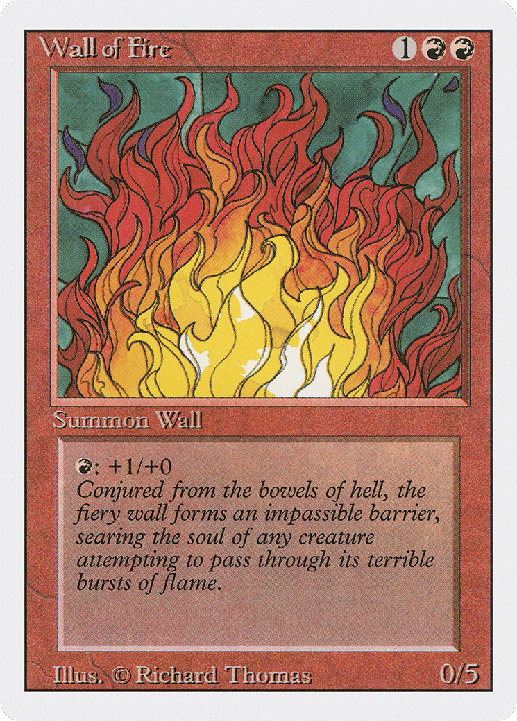 Wall of Fire (3ED-183) - Revised Edition - Premium MTG Single from Wizards of the Coast - Just $0.25! Shop now at Game Crave Tournament Store