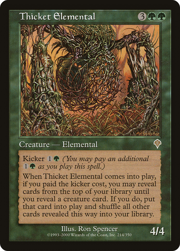 Thicket Elemental (INV-214) - Invasion Foil - Premium MTG Single from Wizards of the Coast - Just $3.14! Shop now at Game Crave Tournament Store