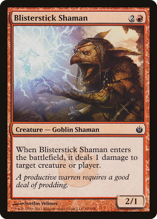Blisterstick Shaman (MBS-058) - Mirrodin Besieged - Premium MTG Single from Wizards of the Coast - Just $0.08! Shop now at Game Crave Tournament Store