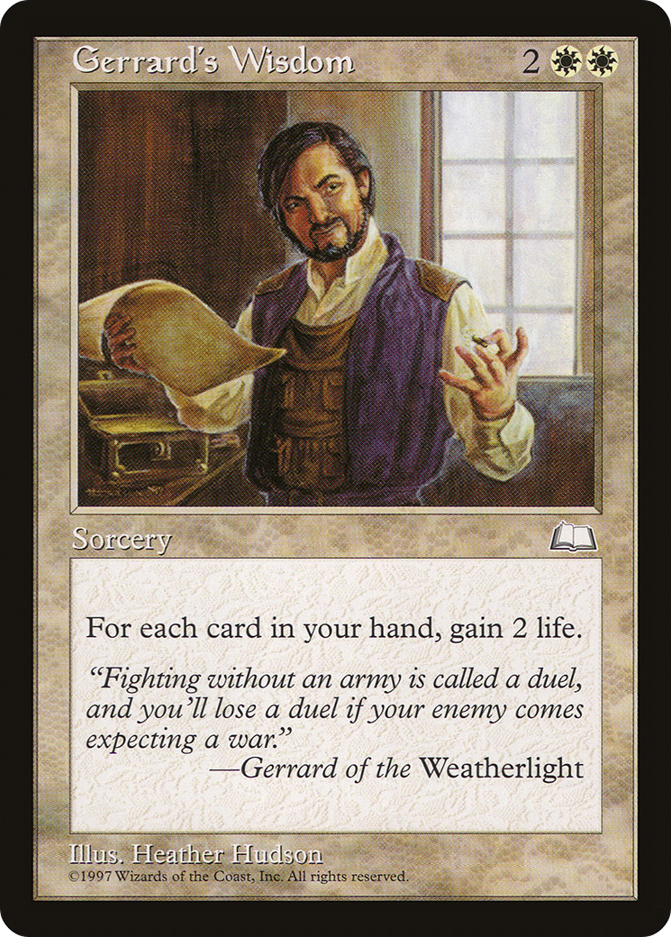Gerrard's Wisdom (WTH-015) - Weatherlight - Premium MTG Single from Wizards of the Coast - Just $0.08! Shop now at Game Crave Tournament Store