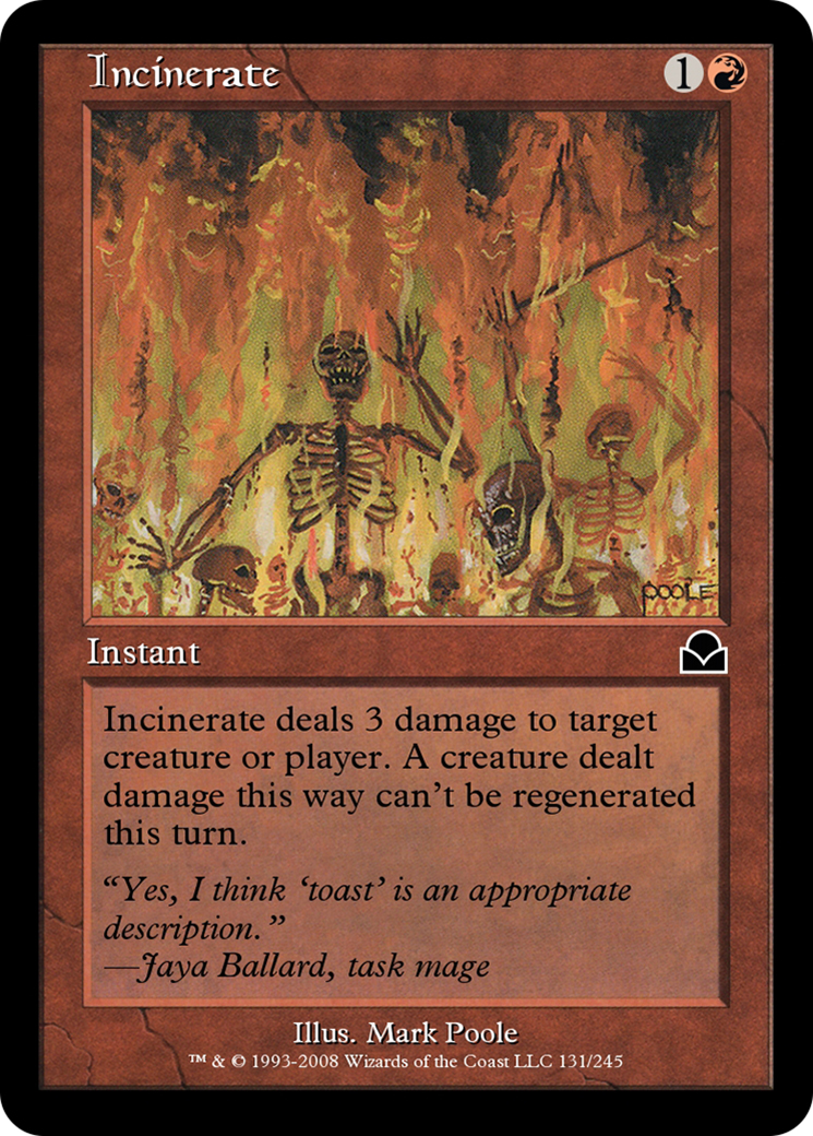Incinerate (ME2-131) - Masters Edition II Foil - Premium MTG Single from Wizards of the Coast - Just $0! Shop now at Game Crave Tournament Store