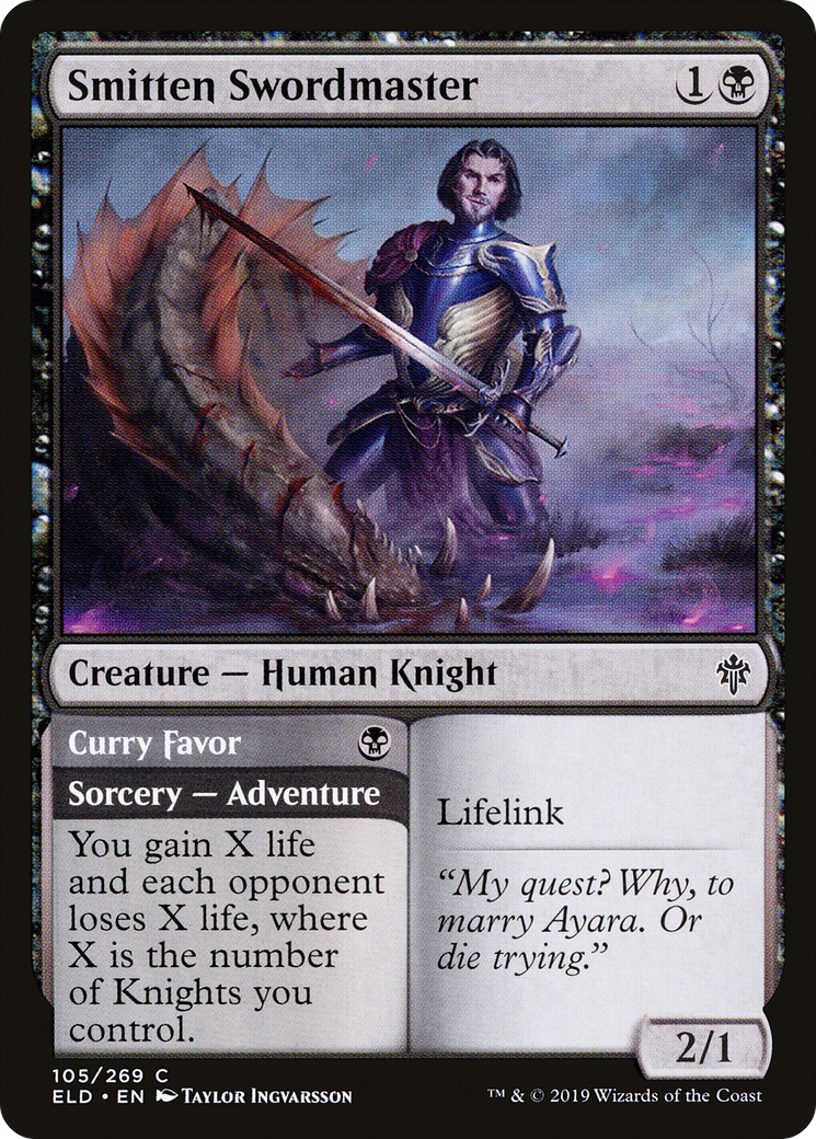 Smitten Swordmaster // Curry Favor (ELD-105) - Throne of Eldraine Foil - Premium MTG Single from Wizards of the Coast - Just $0.08! Shop now at Game Crave Tournament Store