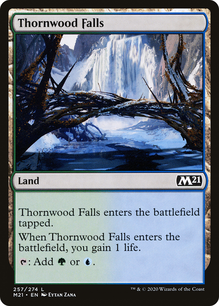 Thornwood Falls (M21-257) - Core Set 2021 - Premium MTG Single from Wizards of the Coast - Just $0.25! Shop now at Game Crave Tournament Store