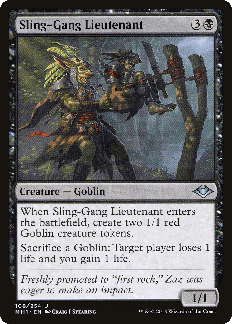 Sling-Gang Lieutenant (MH1-108) - Modern Horizons - Premium MTG Single from Wizards of the Coast - Just $0.08! Shop now at Game Crave Tournament Store