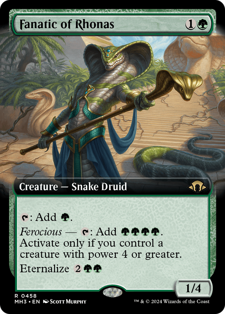 Fanatic of Rhonas (MH3-458) - Modern Horizons 3: (Extended Art) - Premium MTG Single from Wizards of the Coast - Just $8.26! Shop now at Game Crave Tournament Store