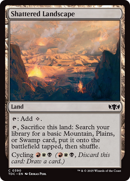 Shattered Landscape (TDC-390) - Tarkir: Dragonstorm Commander - Premium MTG Single from Wizards of the Coast - Just $0.08! Shop now at Game Crave Tournament Store