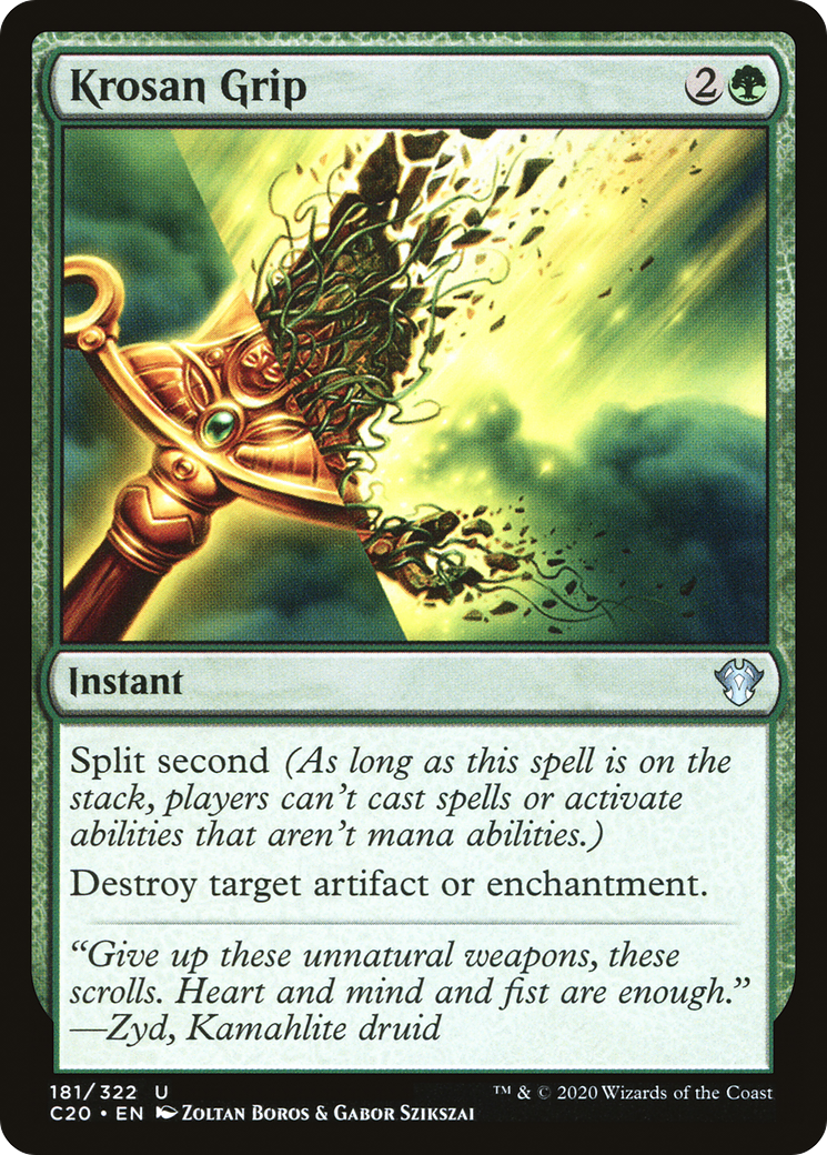 Krosan Grip (C20-181) - Commander 2020 - Premium MTG Single from Wizards of the Coast - Just $0.44! Shop now at Game Crave Tournament Store