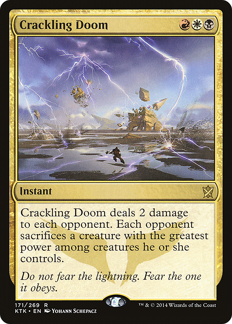 Crackling Doom (KTK-171) - Khans of Tarkir Foil - Premium MTG Single from Wizards of the Coast - Just $0.44! Shop now at Game Crave Tournament Store