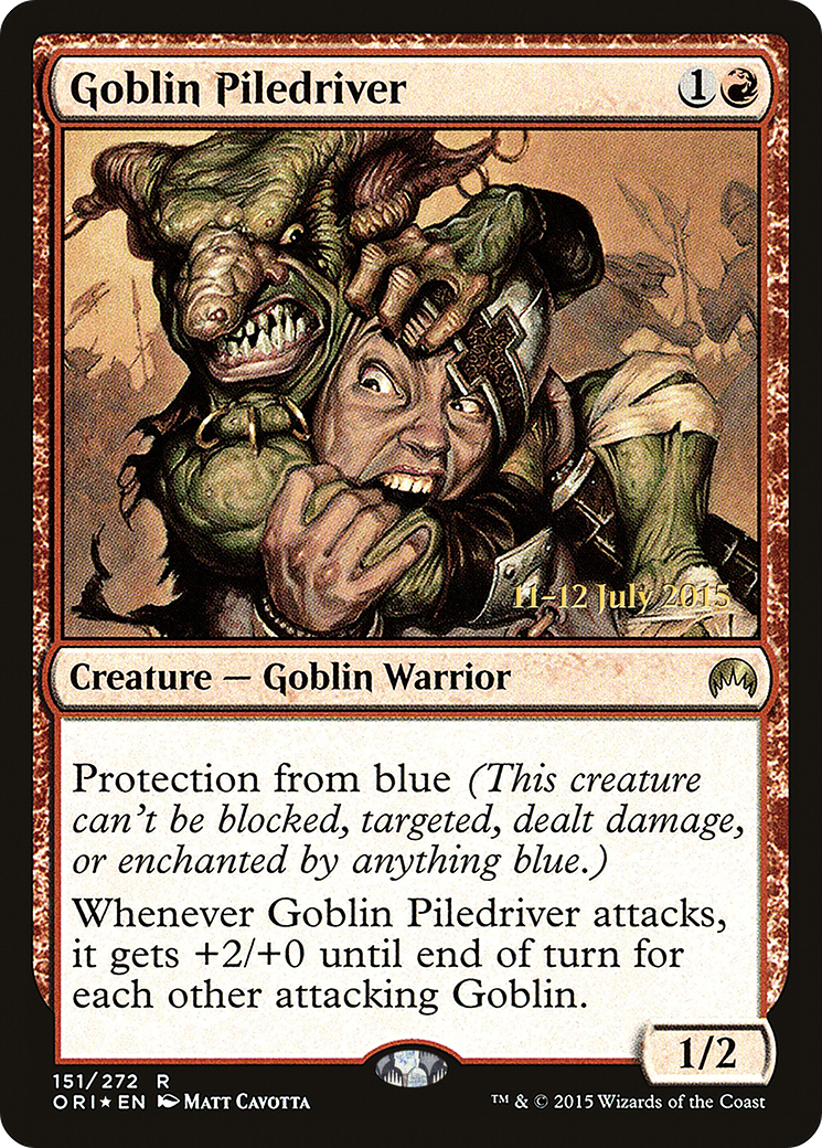 Goblin Piledriver (PORI-151S) - Magic Origins Promos Foil - Premium MTG Single from Wizards of the Coast - Just $14.09! Shop now at Game Crave Tournament Store