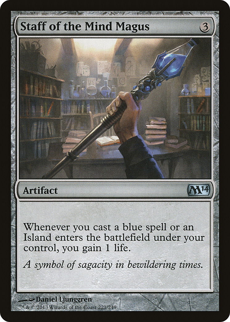 Staff of the Mind Magus (M14-221) - Magic 2014 - Premium MTG Single from Wizards of the Coast - Just $0.08! Shop now at Game Crave Tournament Store