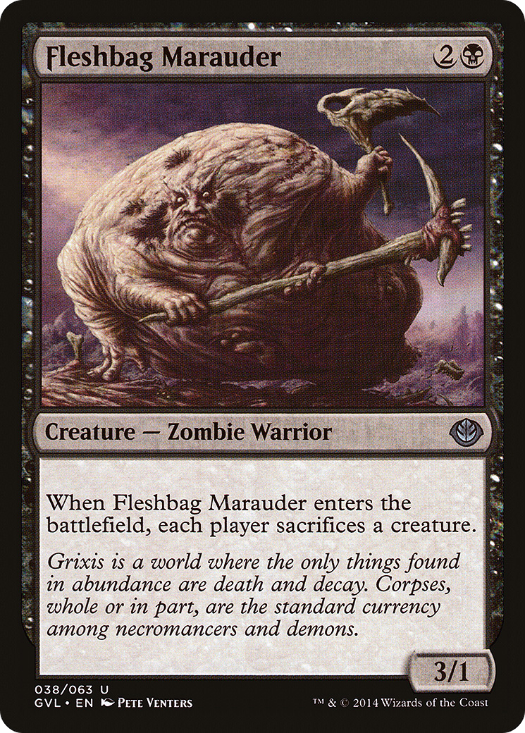 Fleshbag Marauder (GVL-038) - Duel Decks Anthology: Garruk vs. Liliana - Premium MTG Single from Wizards of the Coast - Just $0.08! Shop now at Game Crave Tournament Store