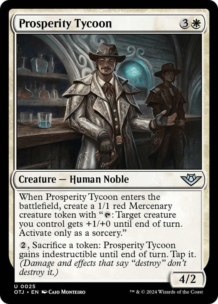 Prosperity Tycoon (OTJ-025) - Outlaws of Thunder Junction - Premium MTG Single from Wizards of the Coast - Just $0.26! Shop now at Game Crave Tournament Store