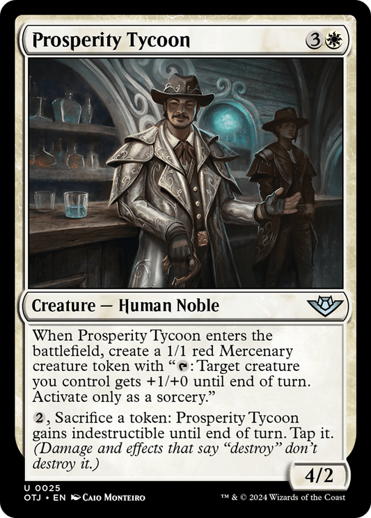 Prosperity Tycoon (OTJ-025) - Outlaws of Thunder Junction - Premium MTG Single from Wizards of the Coast - Just $0.26! Shop now at Game Crave Tournament Store