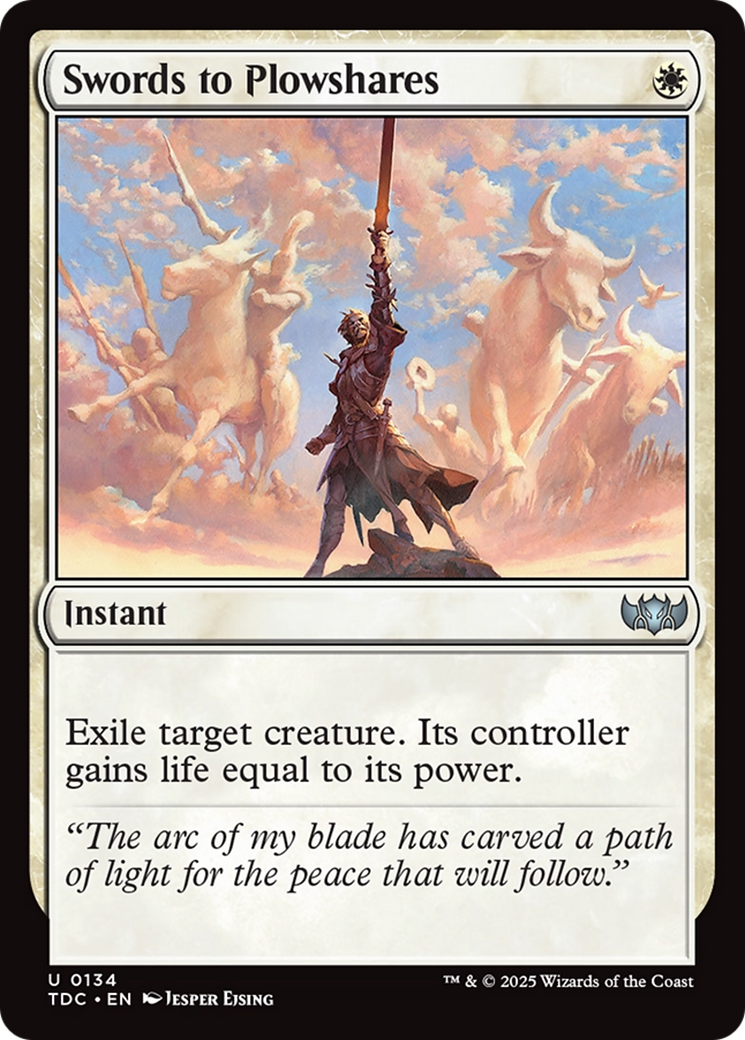 Swords to Plowshares (TDC-134) - Tarkir: Dragonstorm Commander - Premium MTG Single from Wizards of the Coast - Just $0.24! Shop now at Game Crave Tournament Store