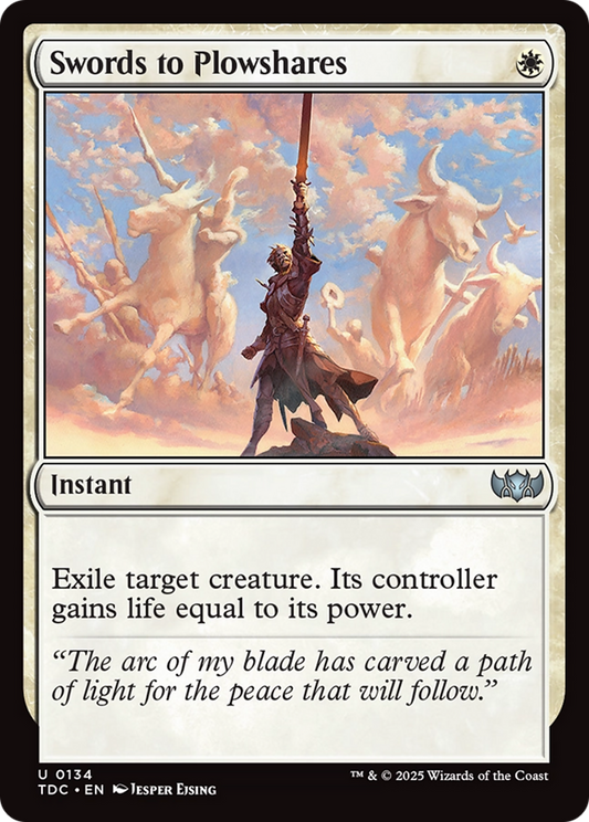 Swords to Plowshares (TDC-134) - Tarkir: Dragonstorm Commander - Premium MTG Single from Wizards of the Coast - Just $0.24! Shop now at Game Crave Tournament Store