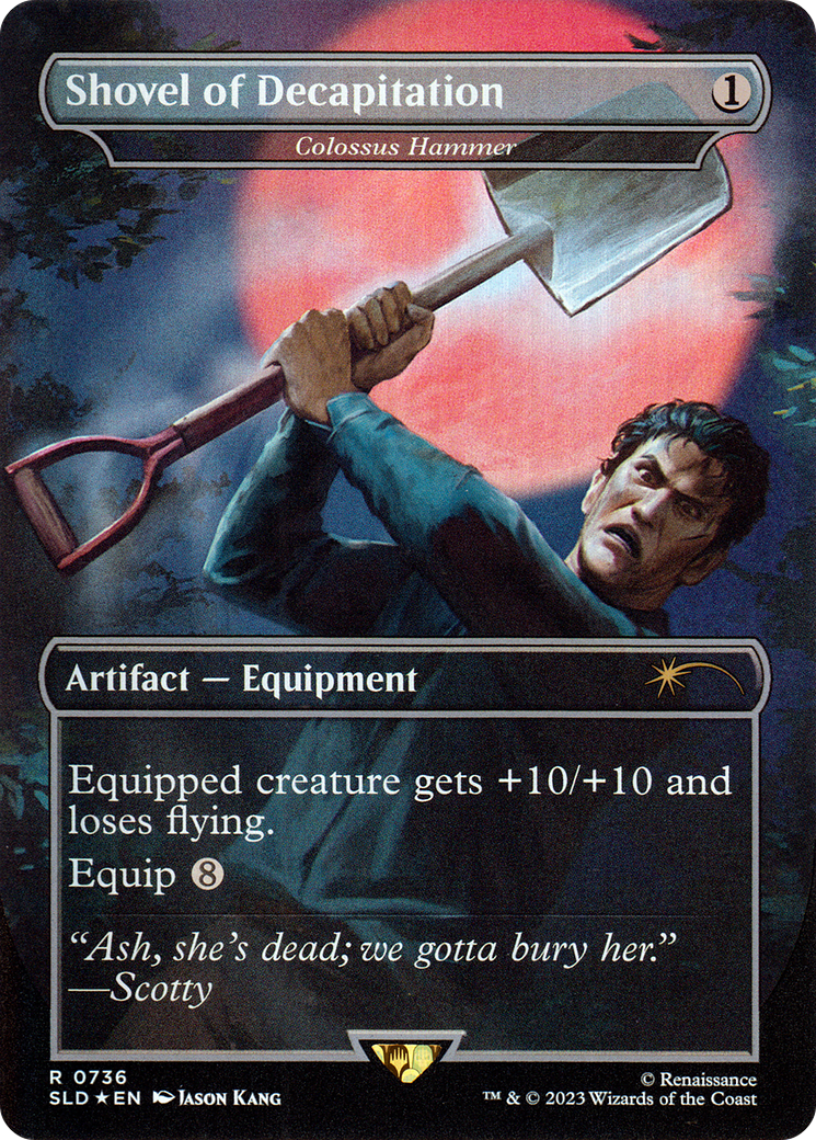 Colossus Hammer (SLD-736) - Secret Lair Drop / Shovel of Decapitation (Borderless) - Premium MTG Single from Wizards of the Coast - Just $14.44! Shop now at Game Crave Tournament Store