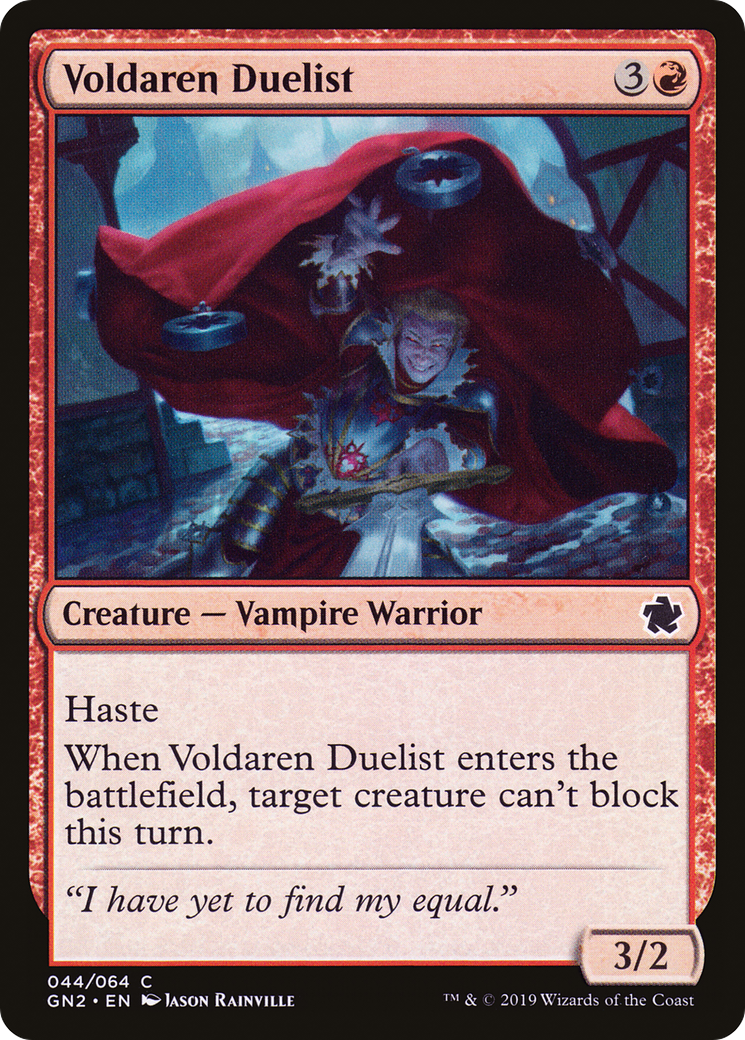 Voldaren Duelist (GN2-044) - Game Night 2019 - Premium MTG Single from Wizards of the Coast - Just $0.08! Shop now at Game Crave Tournament Store