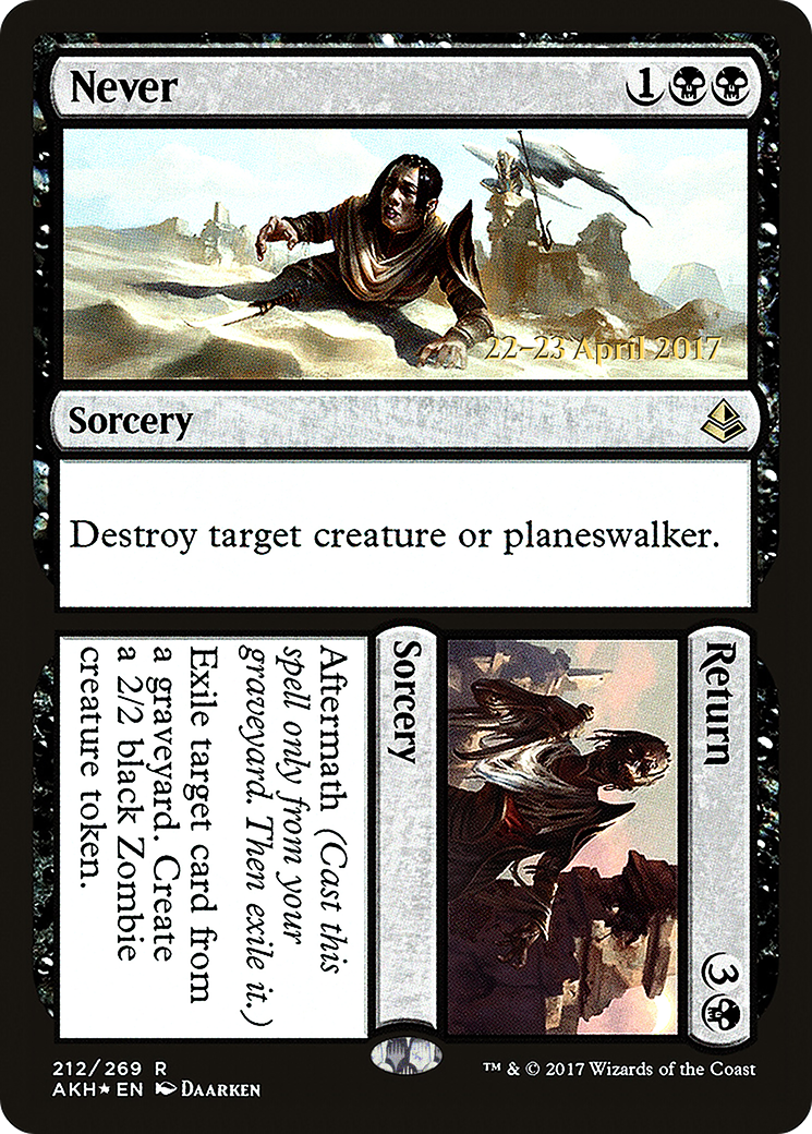 Never // Return (PAKH-212S) - Amonkhet Promos Foil - Premium MTG Single from Wizards of the Coast - Just $0.12! Shop now at Game Crave Tournament Store