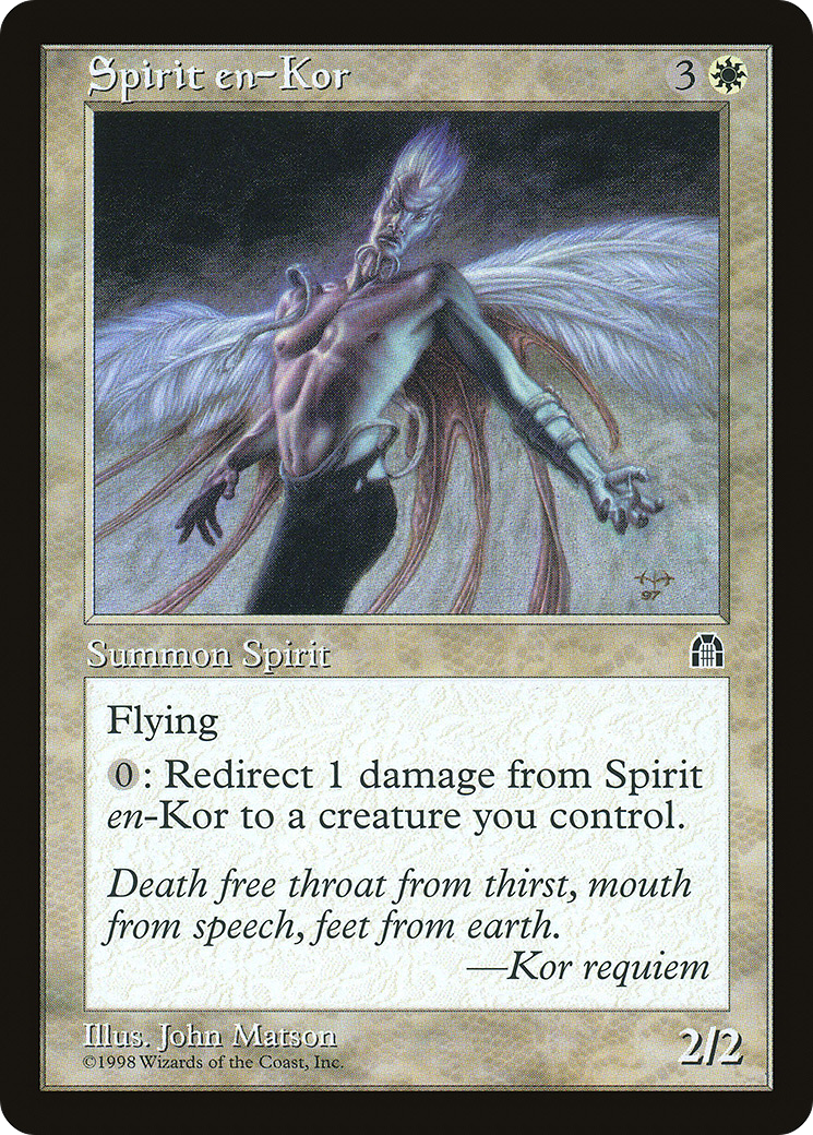 Spirit en-Kor (STH-019) - Stronghold - Premium MTG Single from Wizards of the Coast - Just $0.08! Shop now at Game Crave Tournament Store