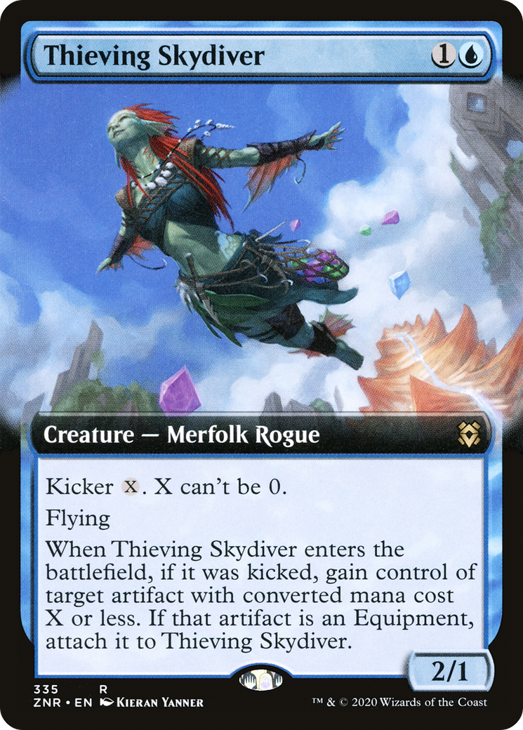 Thieving Skydiver (ZNR-335) - Zendikar Rising: (Extended Art) Foil - Premium MTG Single from Wizards of the Coast - Just $0.48! Shop now at Game Crave Tournament Store