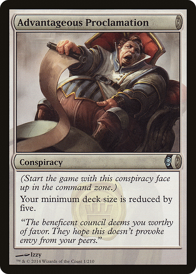 Advantageous Proclamation (CNS-001) - Conspiracy Foil - Premium MTG Single from Wizards of the Coast - Just $0.46! Shop now at Game Crave Tournament Store