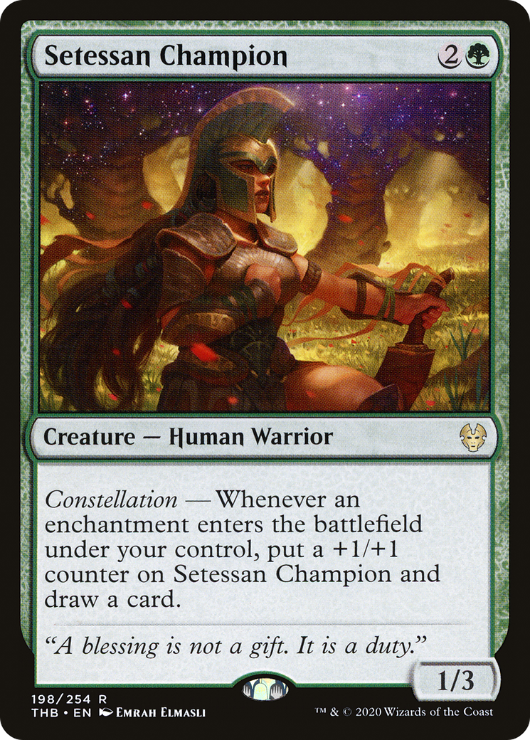 Setessan Champion (THB-198) - Theros Beyond Death Foil - Premium MTG Single from Wizards of the Coast - Just $0.62! Shop now at Game Crave Tournament Store