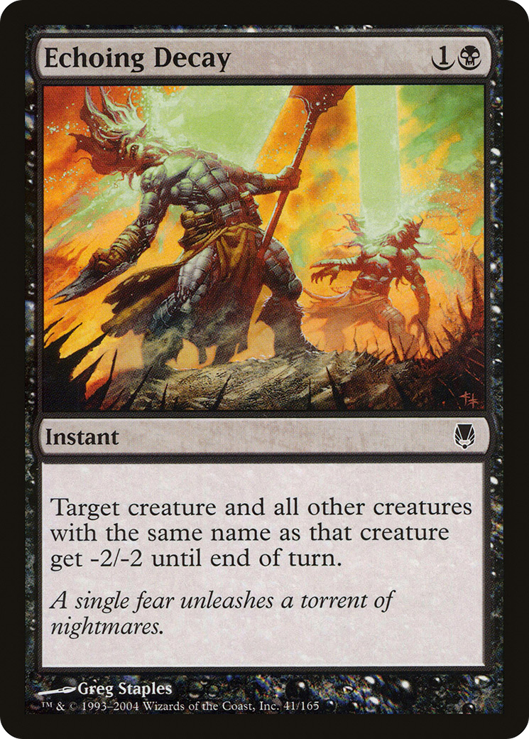 Echoing Decay (DST-041) - Darksteel Foil - Premium MTG Single from Wizards of the Coast - Just $0.37! Shop now at Game Crave Tournament Store