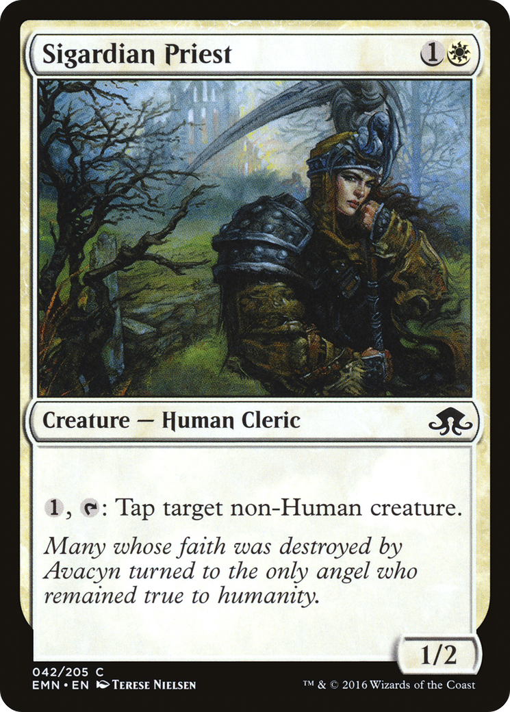 Sigardian Priest (EMN-042) - Eldritch Moon - Premium MTG Single from Wizards of the Coast - Just $0.08! Shop now at Game Crave Tournament Store