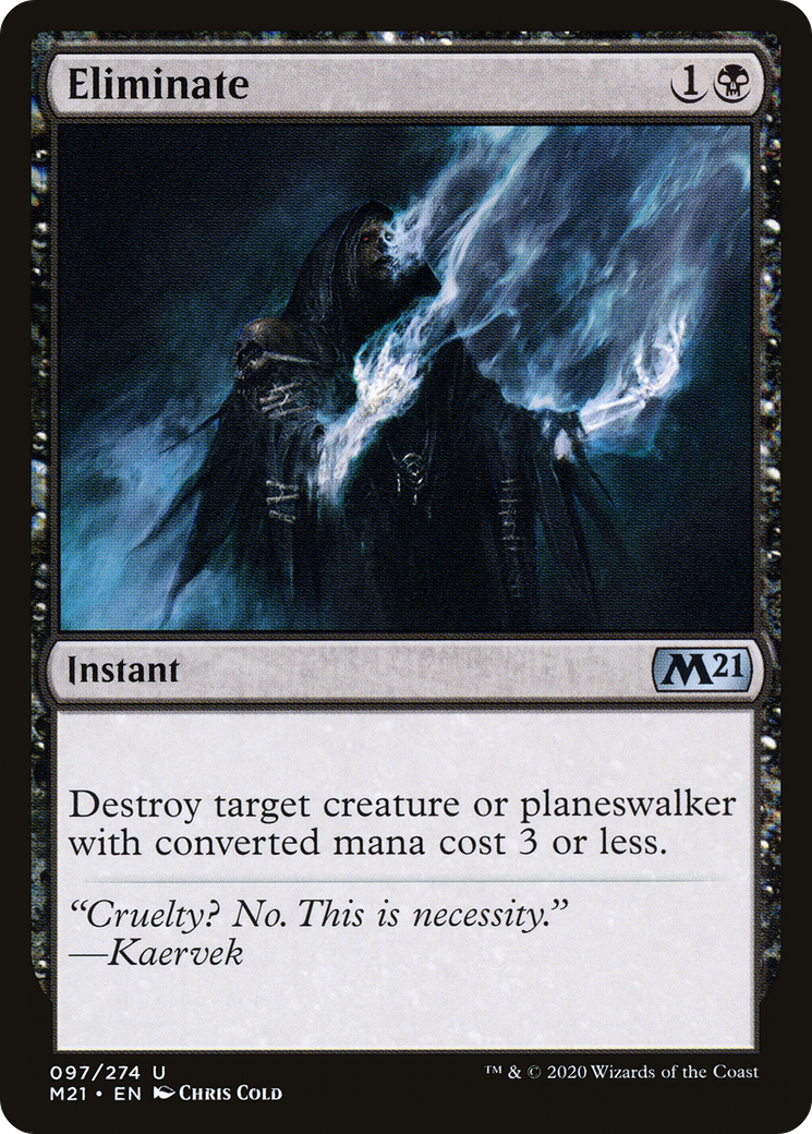 Eliminate (M21-097) - Core Set 2021 Foil - Premium MTG Single from Wizards of the Coast - Just $0.11! Shop now at Game Crave Tournament Store