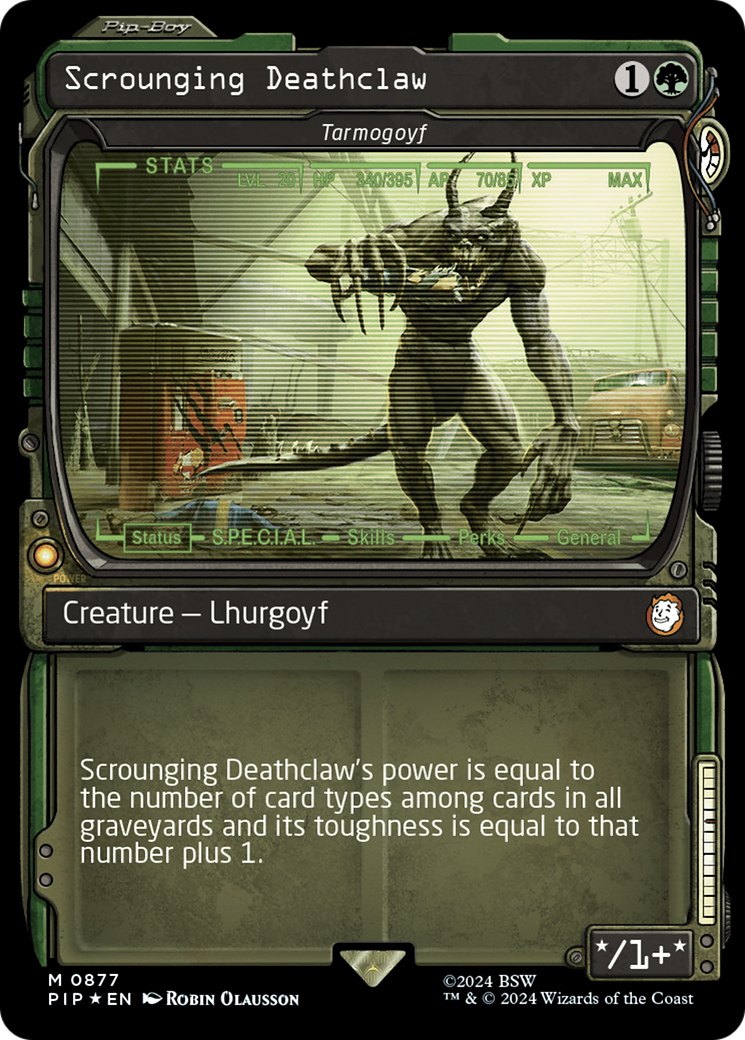 Tarmogoyf (PIP-877) - Fallout / Scrounging Deathclaw: (Showcase) Foil - Premium MTG Single from Wizards of the Coast - Just $15.67! Shop now at Game Crave Tournament Store