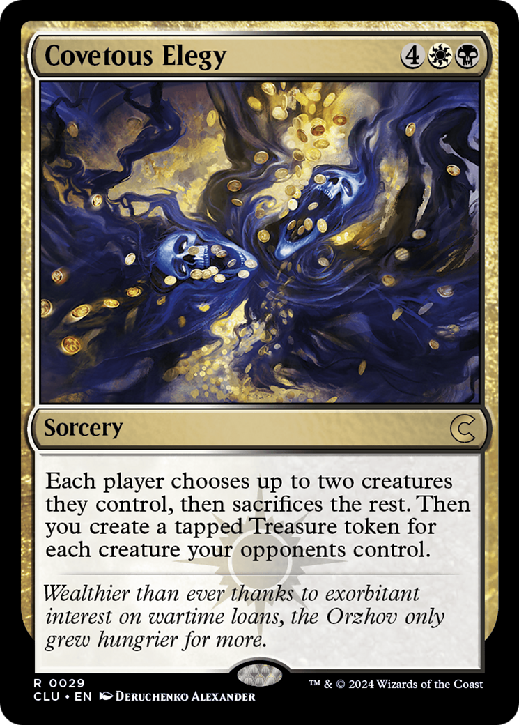 Covetous Elegy (CLU-029) - Ravnica: Clue Edition - Premium MTG Single from Wizards of the Coast - Just $0.29! Shop now at Game Crave Tournament Store