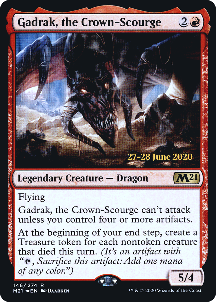 Gadrak, the Crown-Scourge (PM21-146S) - Core Set 2021 Promos Foil - Premium MTG Single from Wizards of the Coast - Just $0.35! Shop now at Game Crave Tournament Store