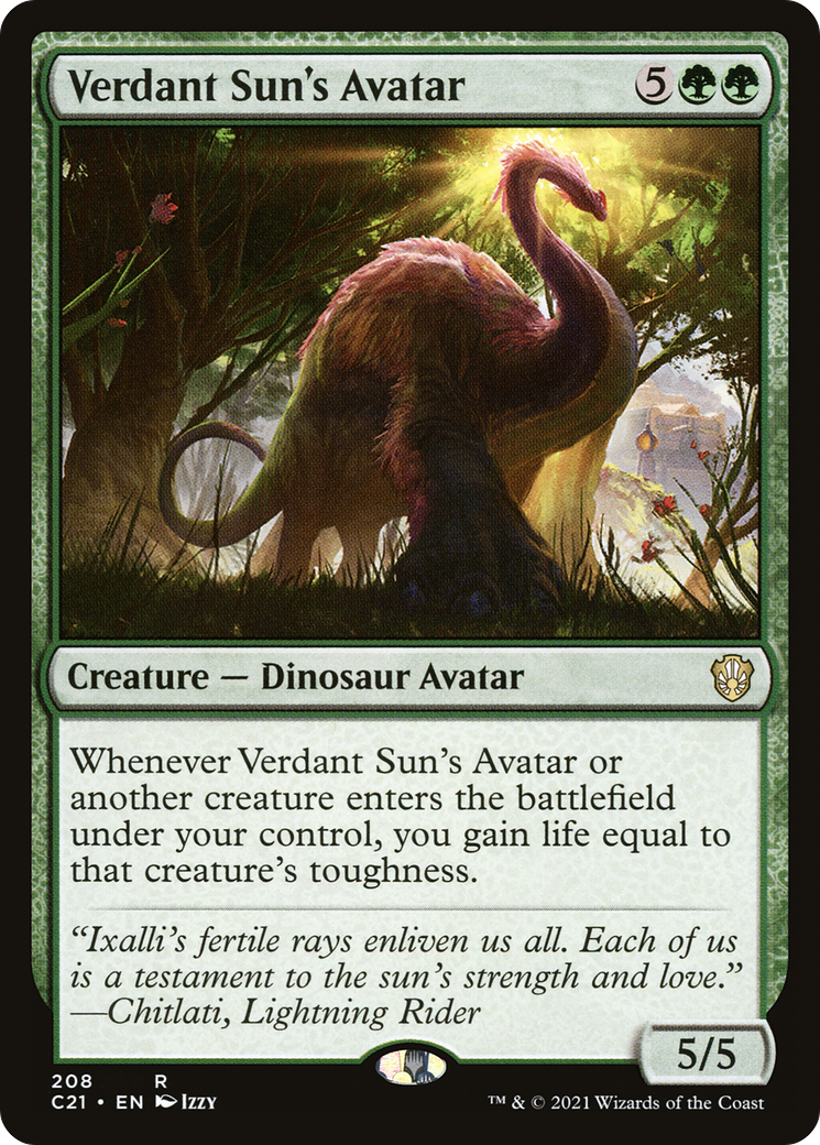 Verdant Sun's Avatar (C21-208) - Commander 2021 - Premium MTG Single from Wizards of the Coast - Just $0.27! Shop now at Game Crave Tournament Store