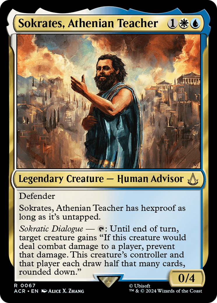Sokrates, Athenian Teacher (ACR-067) - Assassin's Creed - Premium MTG Single from Wizards of the Coast - Just $0.42! Shop now at Game Crave Tournament Store