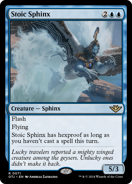Stoic Sphinx (OTJ-071) - Outlaws of Thunder Junction Foil - Premium MTG Single from Wizards of the Coast - Just $0.25! Shop now at Game Crave Tournament Store