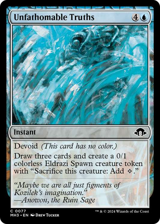 Unfathomable Truths (MH3-077) - Modern Horizons 3 - Premium MTG Single from Wizards of the Coast - Just $0.25! Shop now at Game Crave Tournament Store