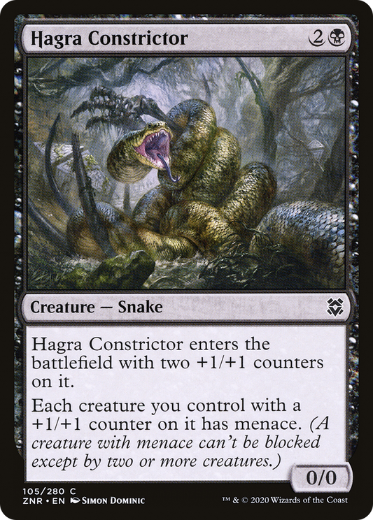 Hagra Constrictor (ZNR-105) - Zendikar Rising Foil - Premium MTG Single from Wizards of the Coast - Just $0.08! Shop now at Game Crave Tournament Store