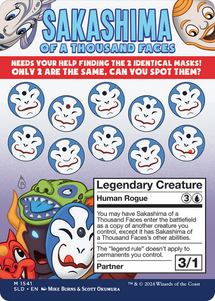 Sakashima of a Thousand Faces // Sakashima of a Thousand Faces (SLD-1541) - Secret Lair Drop - Premium MTG Single from Wizards of the Coast - Just $33.63! Shop now at Game Crave Tournament Store