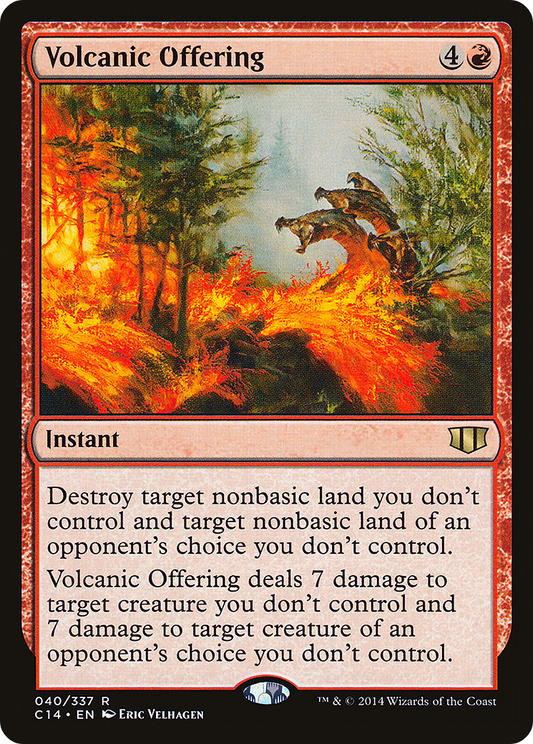 Volcanic Offering (C14-040) - Commander 2014 - Premium MTG Single from Wizards of the Coast - Just $0.25! Shop now at Game Crave Tournament Store