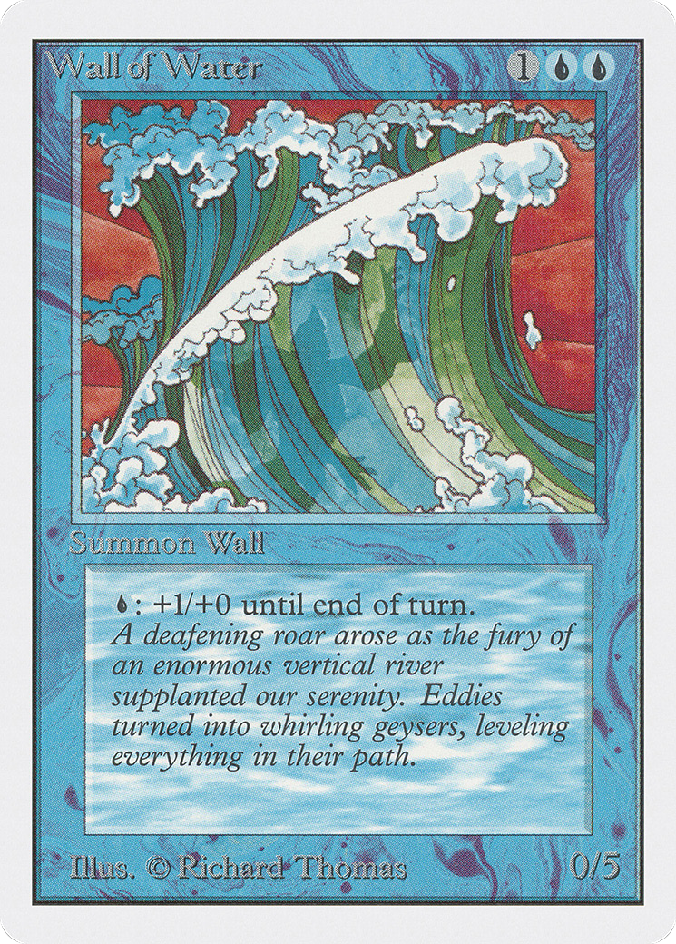 Wall of Water (2ED-091) - Unlimited Edition - Premium MTG Single from Wizards of the Coast - Just $1.35! Shop now at Game Crave Tournament Store