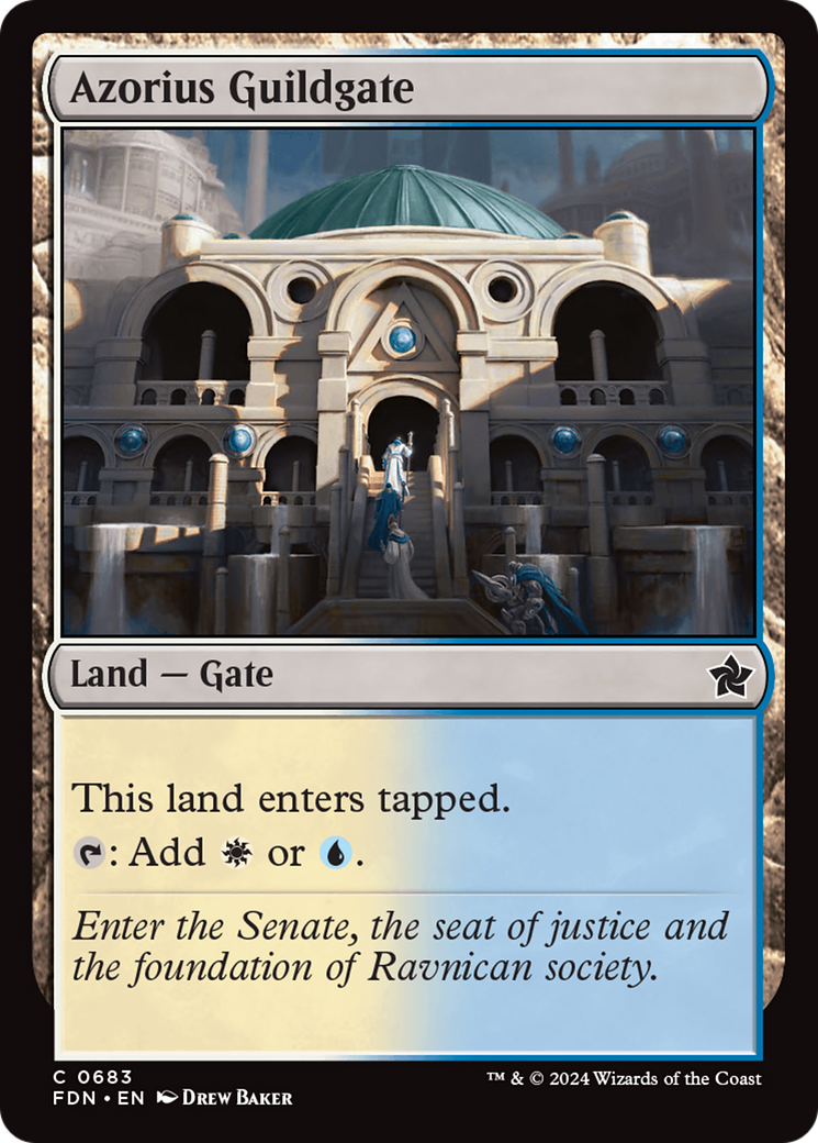 Azorius Guildgate (FDN-683) - Foundations - Premium MTG Single from Wizards of the Coast - Just $0.25! Shop now at Game Crave Tournament Store